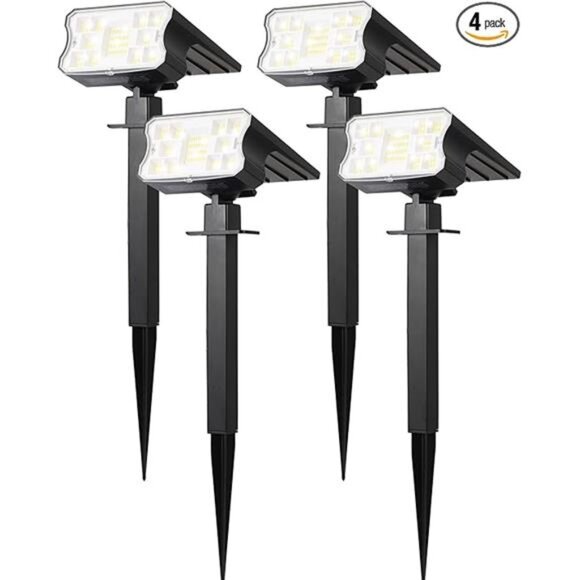 Solar outdoor lights waterproof 60 LED landscape spotlight garden pathway yard - Picture 7 of 7
